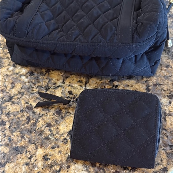 Vera Bradley Quilted Satchel and Wallet Set - Black - Picture 15 of 16